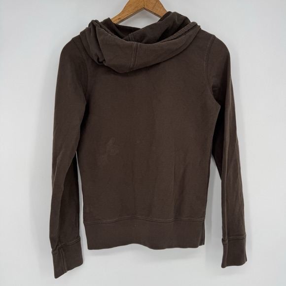 Vintage Lucky Brand Hoodie‎ Women's Small Brown Elephant Oriental Sweatshirt Y2K - Picture 6 of 7